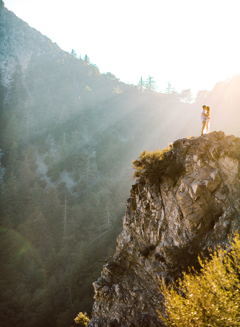 Angeles Crest Highway Los Angeles Mountain Engagement Photo