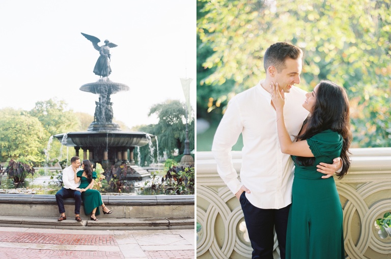 Bethesda Fountain Engagement Photo