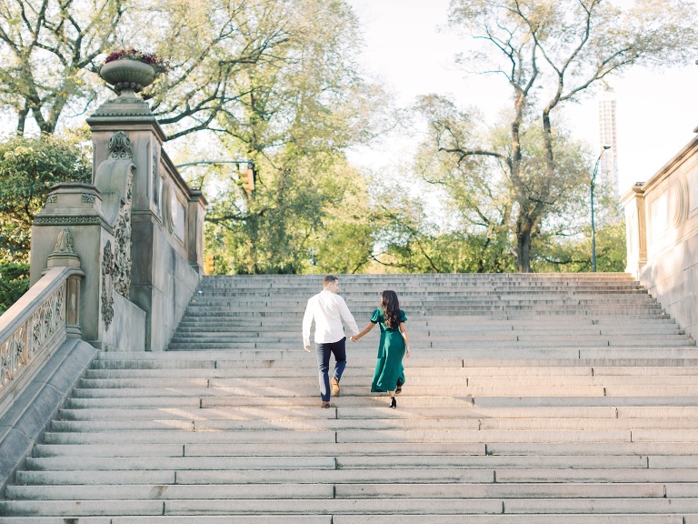 Bethesda Terrace Engagement Photo