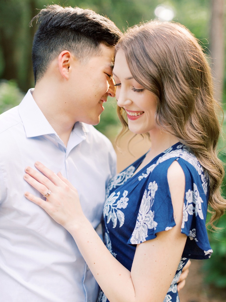 Norfolk Botanical Garden Virginia Engagement Photo