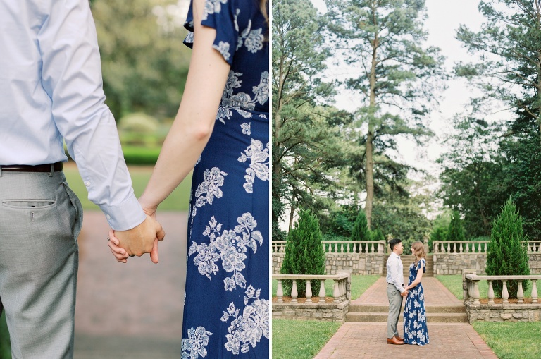 Norfolk Botanical Garden Virginia Engagement Photo