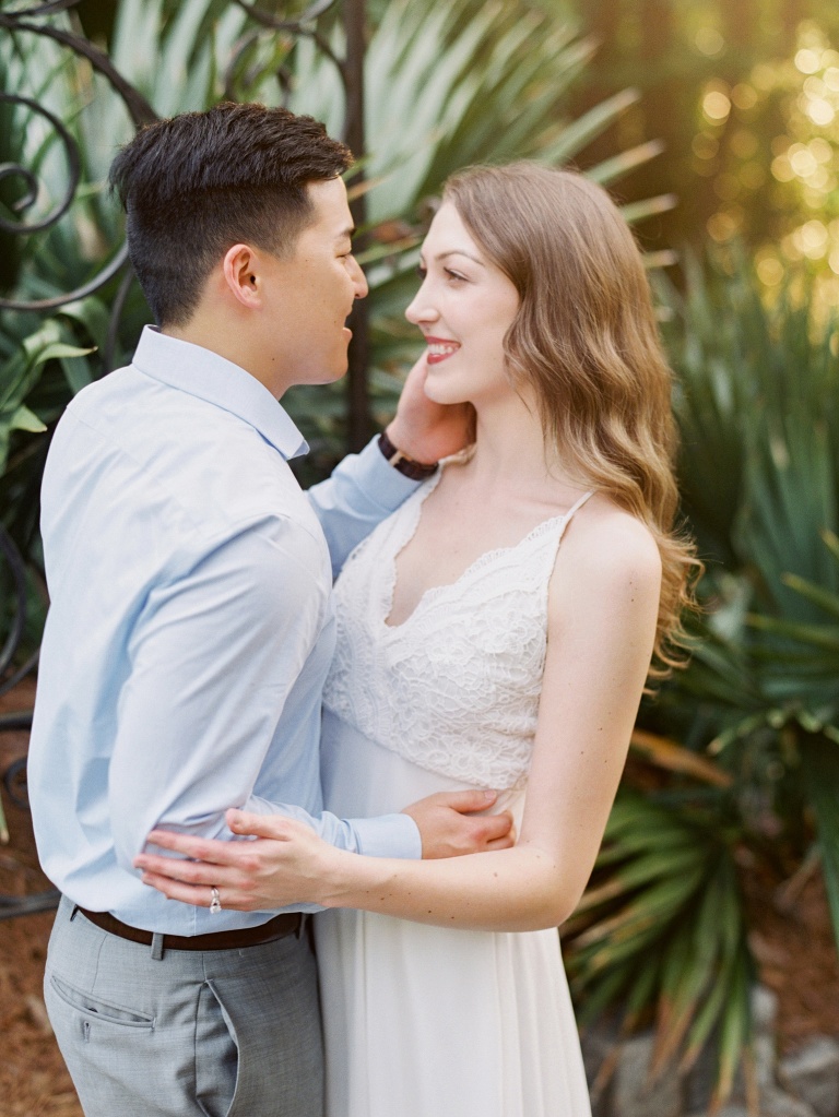 Norfolk Botanical Garden Virginia Engagement Photo