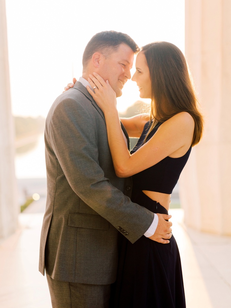 Lincoln Memorial Washington DC Engagement Photo