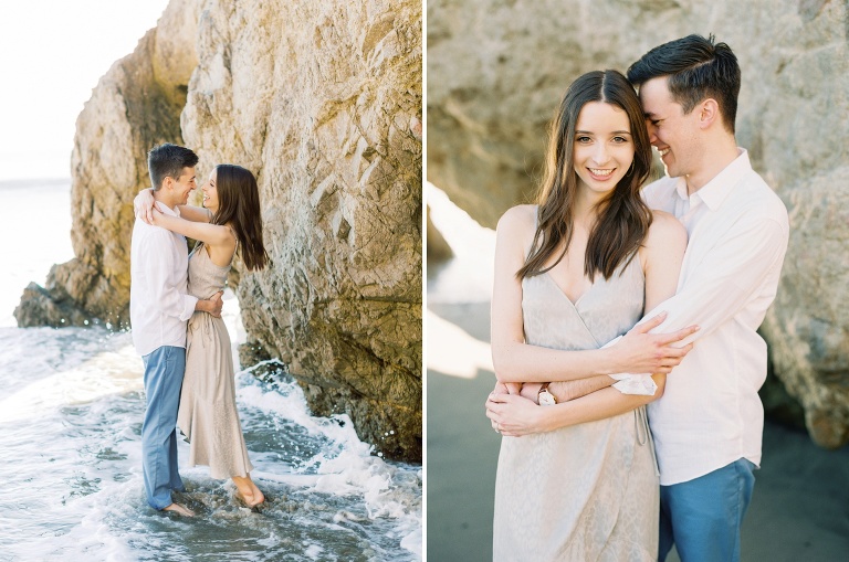 El Matador Beach Engagement Photo