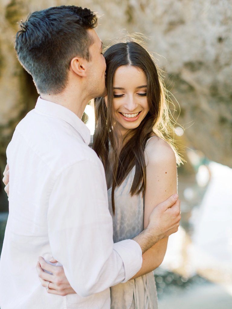 El Matador Beach Engagement Portrait
