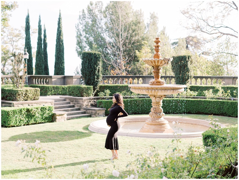 Greystone Mansion maternity photo