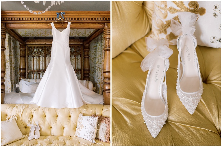 Dover Hall Estate wedding dress and shoes