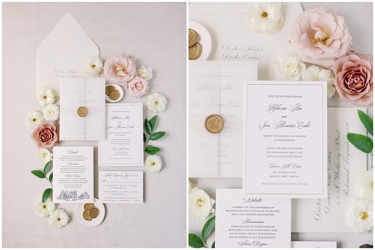 Romantic wedding invitation