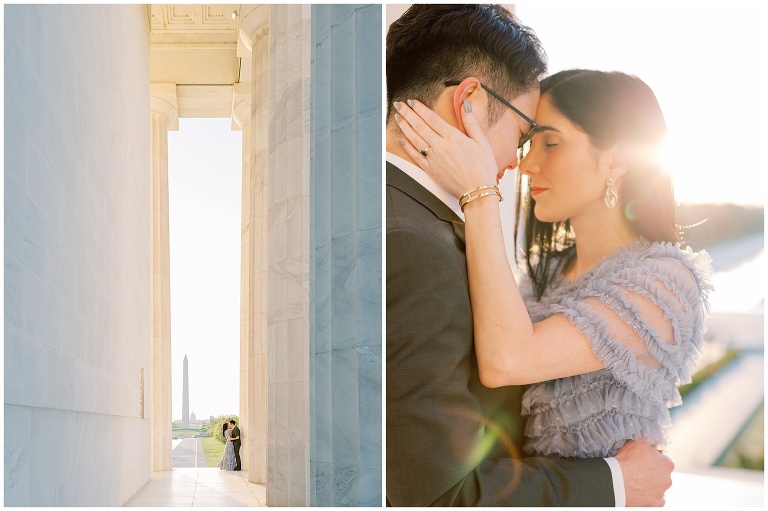 Lincoln Memorial engagement photo