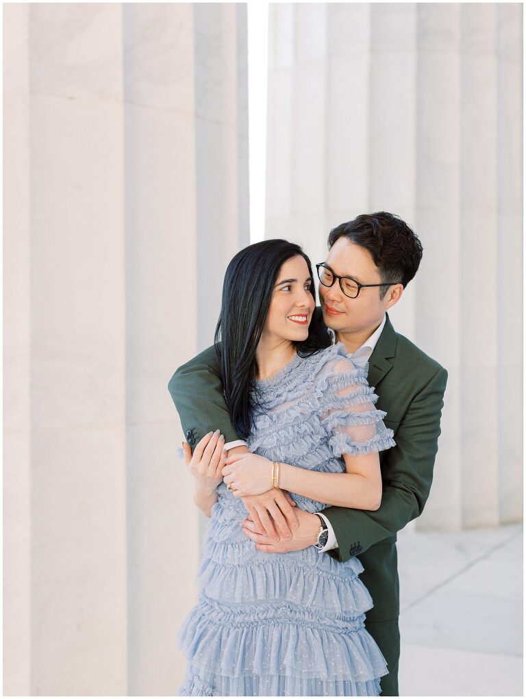 Lincoln Memorial engagement photo