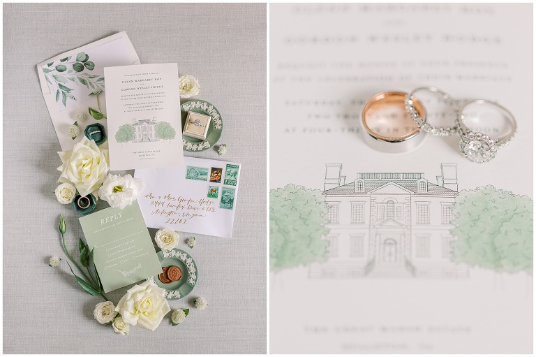 Wedding Invitation Suite and Rings